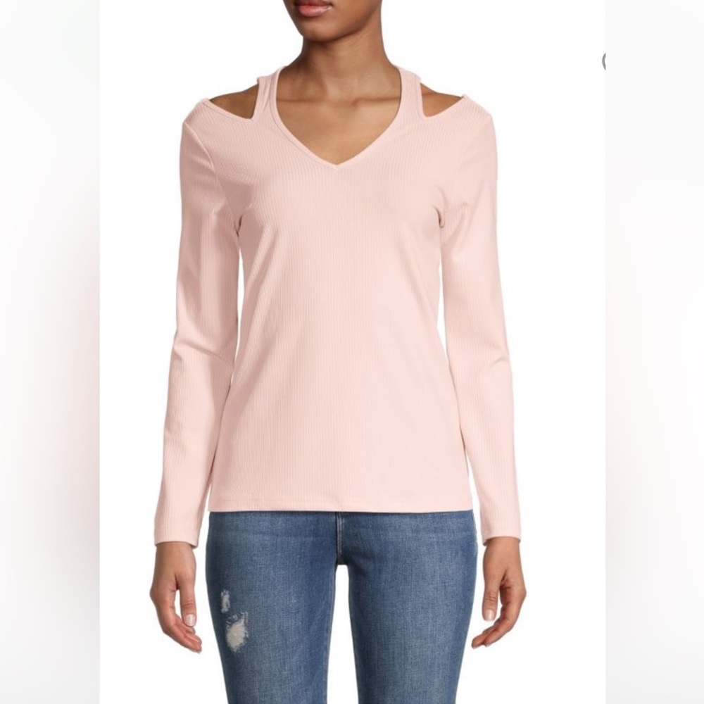 COOPER & ELLA Rib Knit Cutout Top